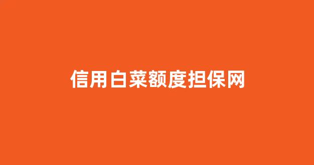 白菜信用盘